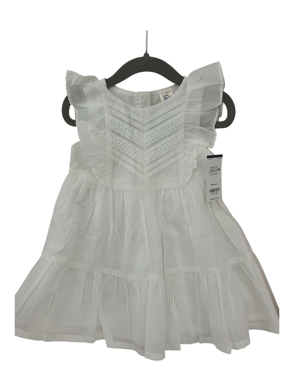 NWT Baby B’gosh White Eyelet Ruffle Dress Girls